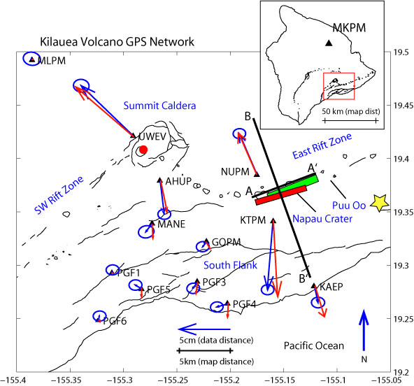 kilauea volcano map. on Kilauea Volcano,