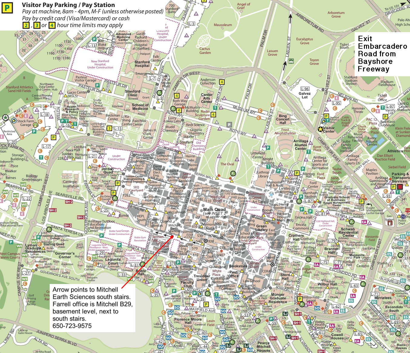 [Stanford campus map]