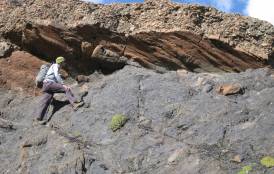 A person climbing a rock 