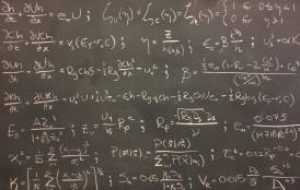 Math on a blackboard 