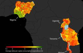 Map of Western Africa with poverty data