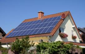 solar panels on house roof