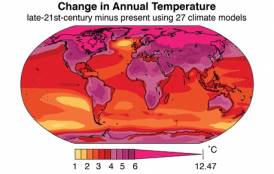 Illustrated Change in Annual Temperature map 