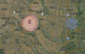 A map of the earthquakes in Oklahoma 