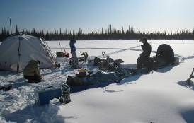 Geophysicists studying thawing permafrost and methane release