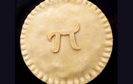 Pi symbol on a pie 