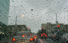 raindrop on car windshield