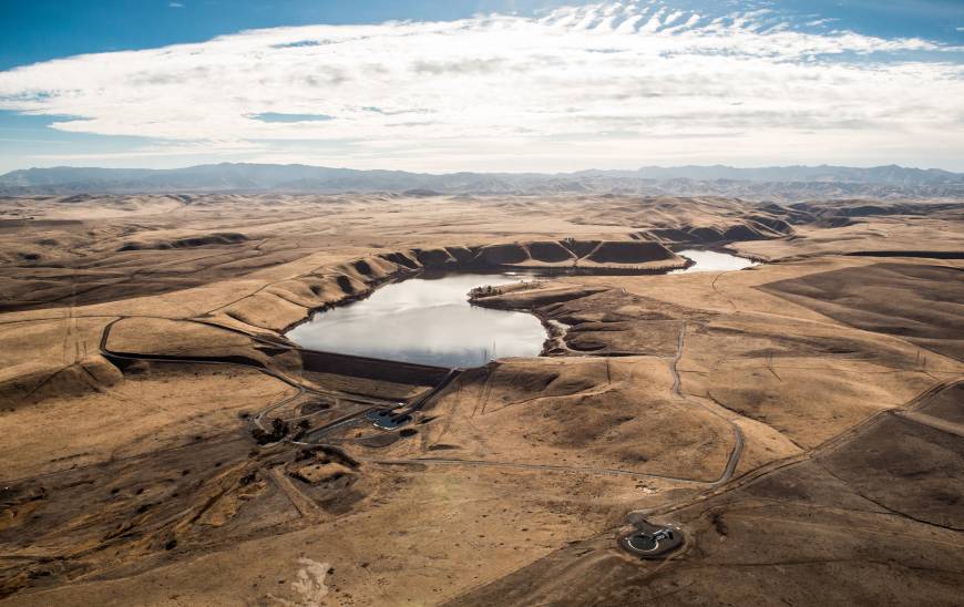 Aerial photo of a resevoir