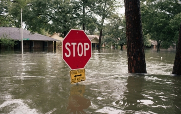 The Meyerland area of Houston on Sunday in the wake of Hurricane Harvey.