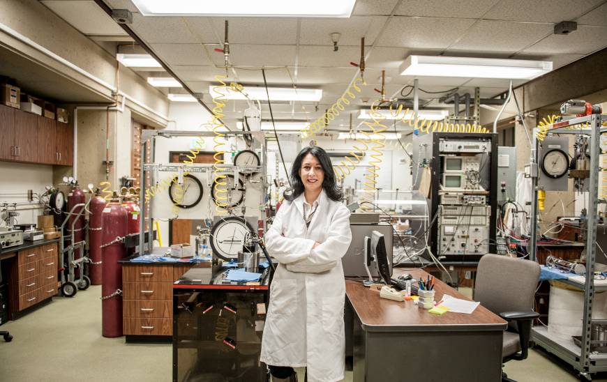 Tiziana Vanorio in her lab.