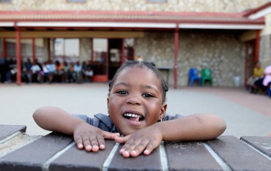 young girl at Sentebale health-care center